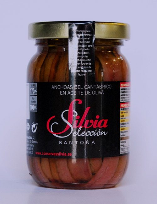 Anchoas del Cantábrico en aceite de oliva Silvia Selección