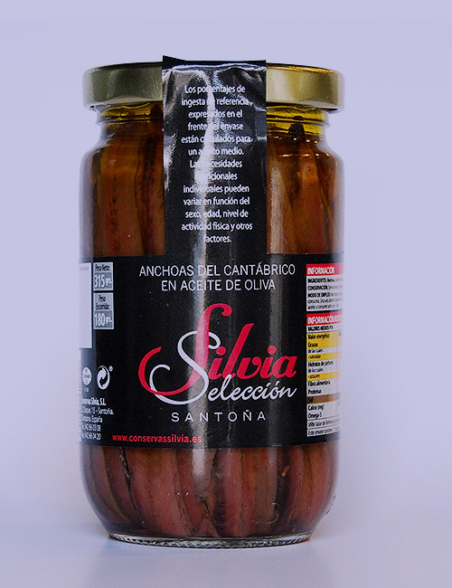 Anchoas en aceite de girasol - Conservas Silvia Santoña